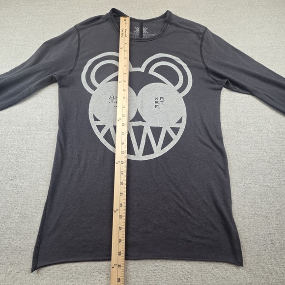 Radiohead Waste Gray Bear Long Sleeve T-Shirt Women's Large Alternative Rock Y2K - Picture 7 of 7